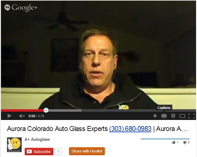 A Plus Auto Glass on Youtube