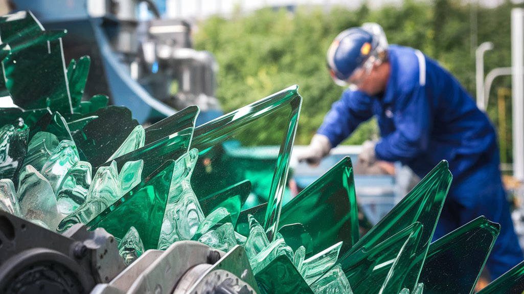 auto glass recycling process