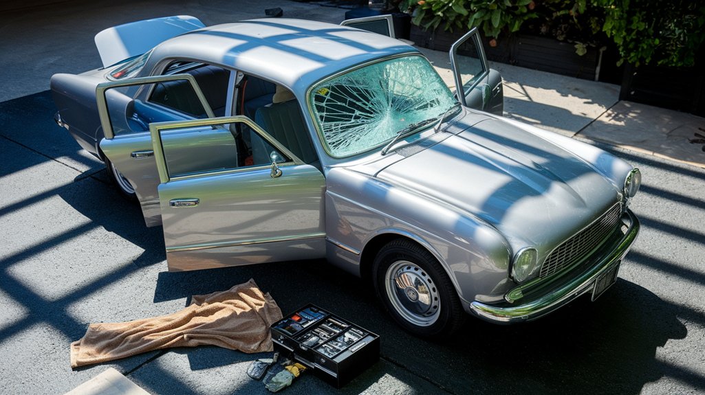 vehicle windshield replacement preparation